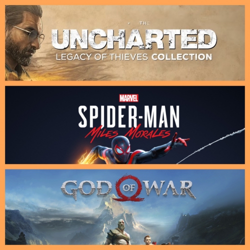  Marvel Spider-Man Miles Morales + God Of War + Uncharted Hırsızlar Mirası Koleksiyonu + Garanti